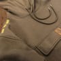 Vass Culture Zipped Chest Pocket Khaki Green Fishing Hoodie Close Up 2