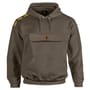 Vass Culture Zipped Chest Pocket Khaki Green Fishing Hoodie