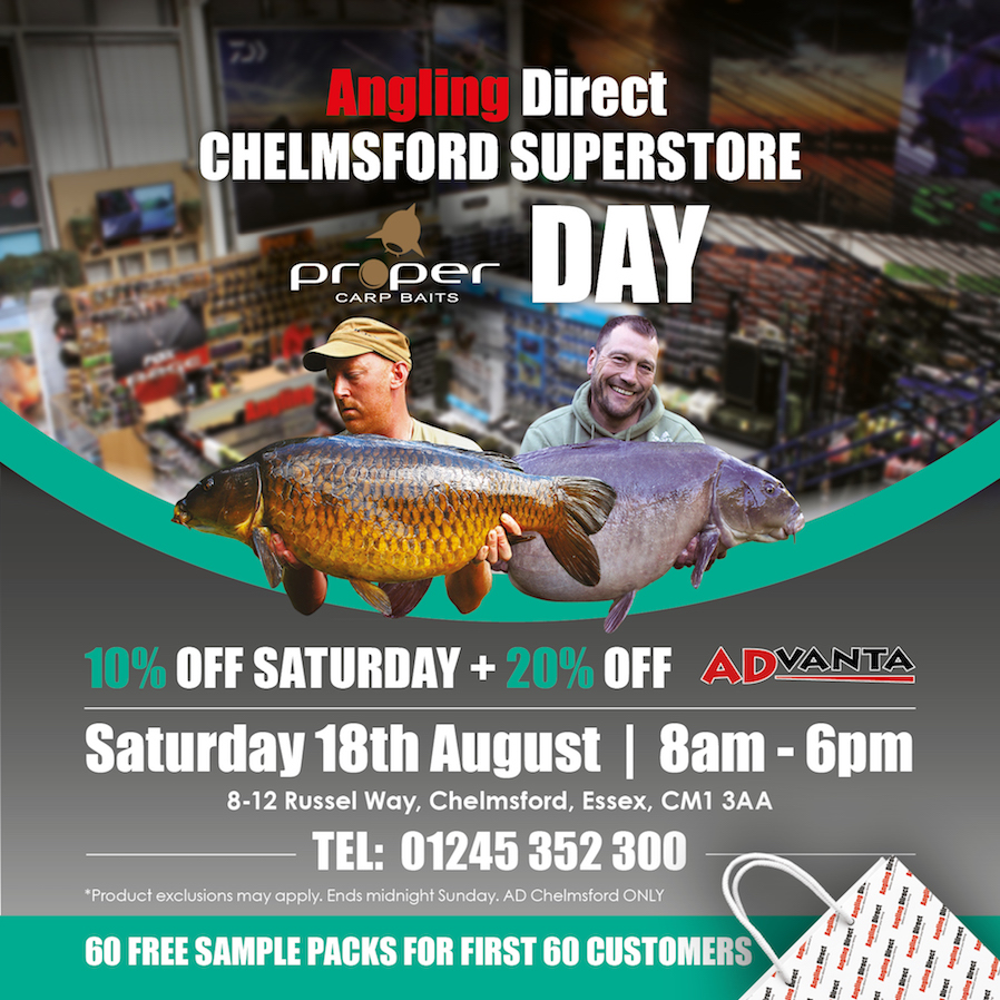 Angling Direct Chelmsford Proper Carp Baits Open Day Saturday 18th