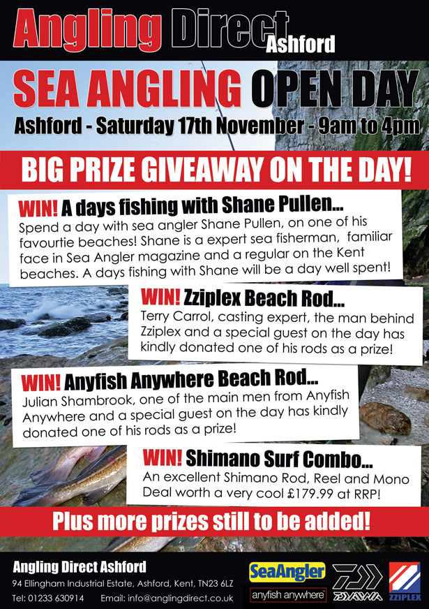 Sea Fishing Open Day at Angling Direct Ashford!