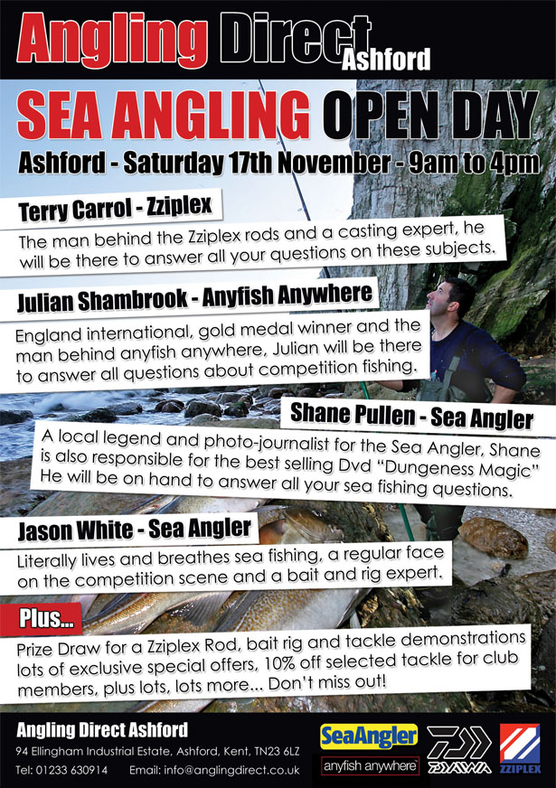 Sea Fishing Open Day at Angling Direct Ashford!
