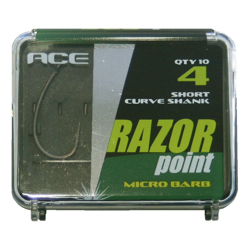 Hameçon Simple ACE Razor Point Boilie – Pointe Courbée, Sans Barbillon, Taille 8