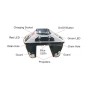 Angling Technics Technicat MkII Bait Boat with Graphic Echo Sounder Rear View with Features Highlighted 