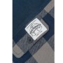 Aqua Products LS Blue Check Flannel Shirt Close Up 1