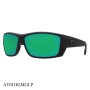 Costa Del Mar Cat Cay Sunglasses Blackout Frame Green Lenses