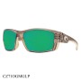 Costa Del Mar Cortez Sunglasses Crystal Bronze Frame Green Lenses