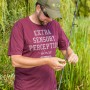 ESP Sixth Sense Maroon Fishing T-Shirt In Use 1