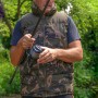 Fox Chunk Camo Khaki RS Gilet In Use