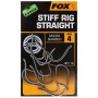 Fox Edges Stiff Rig Straight Fishing Hook Size 4 Micro Barbed