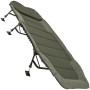 Angled shot of the JRC Defender Levelbed Wide Bedchair set up