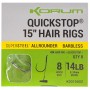 Korum Big Fish 15" Quickstop Hair Rigs Barbless