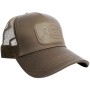 RidgeMonkey APEarel Dropback Trucker Fishing Cap Brown Side View