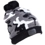 RidgeMonkey Camo Bobble Hat Black / White