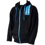 Rive Aqua Stripe Black Zipped Hoodie