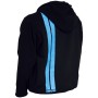 Rive Aqua Stripe Black Zipped Hoodie Back
