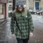 Aqua Products LS Green Check Flannel Shirt In Use 5