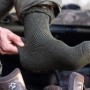 Heat Holder Olive Angling Outdoor Adult Socks In Use 3