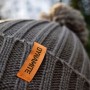 Dynamite Baits Fennel Bobble Hat Close Up Branding
