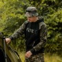 Fox Black Camo Raglan Fishing Hoodie In Use