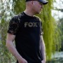 Fox Black / Camo Raglan Fishing T-Shirt In Use 1
