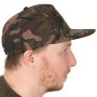 Fox Camo Flat Peak Snapback Fishing Cap Side View