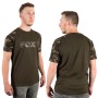 Fox Camo/Khaki Print Fishing T-Shirt Front and Back