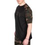 Fox Camo Logo Outline Black T-Shirt In Use 1