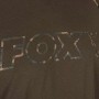 Fox Camo Logo Outline Khaki T-Shirt Close Up 3