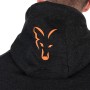 Fox Collection Black & Orange Lightweight Fishing Hoodie Close Up 2