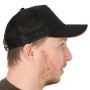 Fox Collection Black & Orange Trucker Fishing Cap Side View