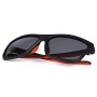 Fox Collection Black Orange Sunglasses - Grey Lens 1