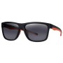 Fox Collection Black Orange Sunglasses - Grey Lens