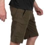 Fox Collection Green & Black Lightweight Cargo Fishing Shorts Side View