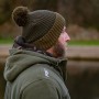 Fox Heavy Knit Olive Bobble Fishing Hat In Use 1