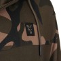 Fox Lightweight Khaki & Camo Split Zip Hoodie Close Up 4