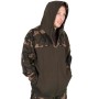 Fox Lightweight Khaki & Camo Split Zip Hoodie In Use 3