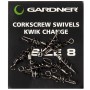 Gardner Corkscrew Swivels Kwik Change Size 8