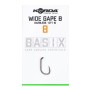 Korda Basix Wide Gape Hooks Size 8 Barbless