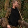 Korda Black Le Fishing Fleece Gilet In Use 1