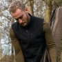 Korda Black Le Fishing Fleece Gilet In Use 2