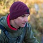 Korda LE Fishermen Beanie Fishing Hats Burgundy In Use 1