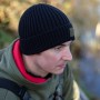 Korda LE Fishermen Beanie Fishing Hats Black In Use 1