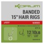 Korum Banded Hair Rigs - 15 Inch - Barbed 5