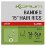 Korum Banded Hair Rigs - 15 Inch - Barbed 6