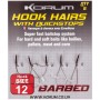 Korum Barbed Fishing Hook Hairs with Quickstops Size 12