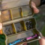 Korum Bits Blox 4 Slot Fishing Tackle Box Inside In Use