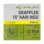 Korum Fishing Grappler Hair Rigs 15 Inch Barbless 1