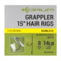 Korum Fishing Grappler Hair Rigs 15 Inch Barbless 3