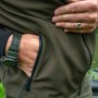 Korum Neoteric Softshell Fishing Jacket In Use Pocket