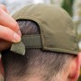 Korum Olive Waterproof Cap In Use 2